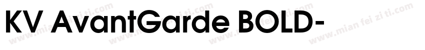KV AvantGarde BOLD字体转换